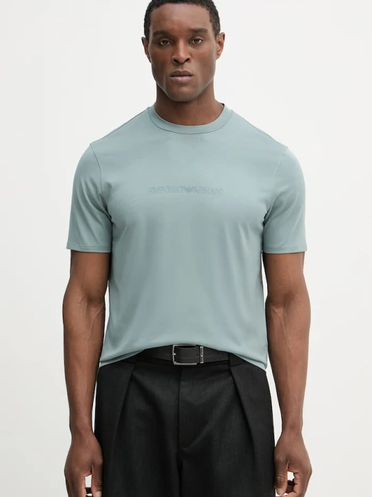 Zdjęcie produktu Emporio Armani t-shirt bawełniany zielony