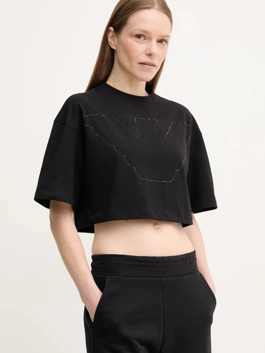 Zdjęcie produktu Emporio Armani t-shirt bawełniany czarny