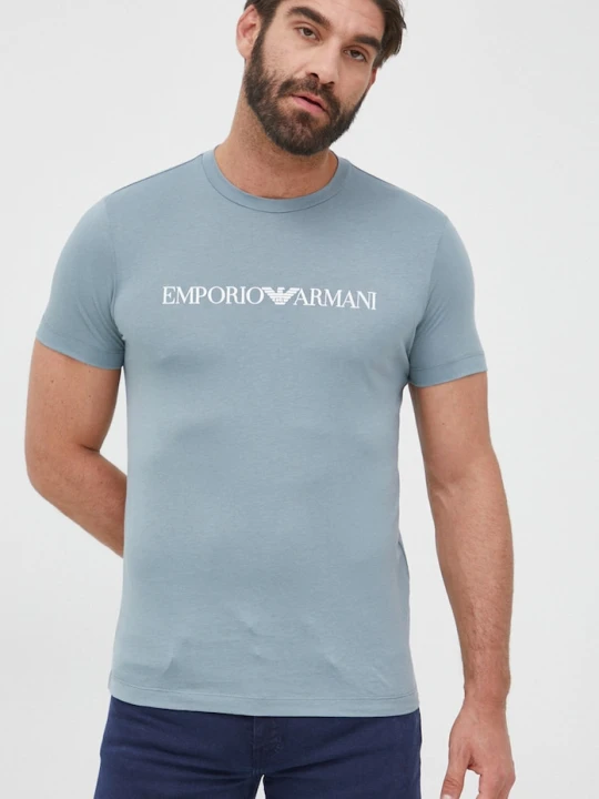Zdjęcie produktu Emporio Armani t-shirt bawełniany zielony