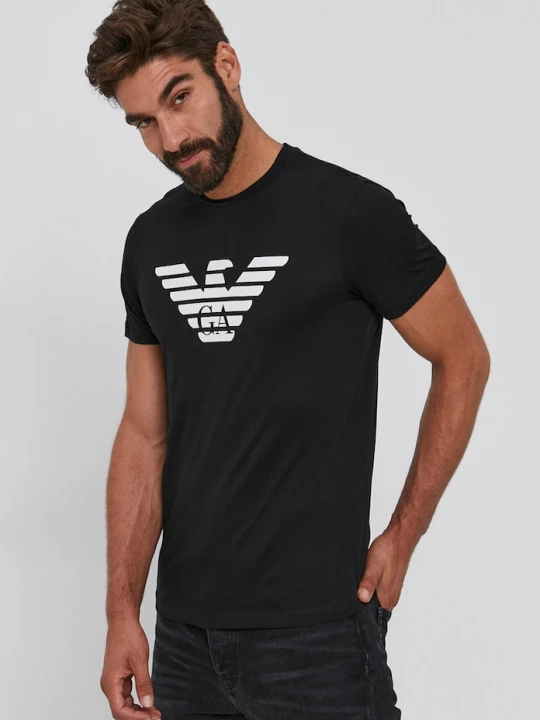 Zdjęcie produktu Emporio Armani t-shirt bawełniany czarny