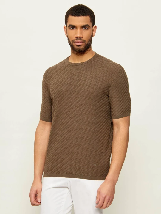 Zdjęcie produktu Emporio Armani T-shirt | Slim Fit brązowy