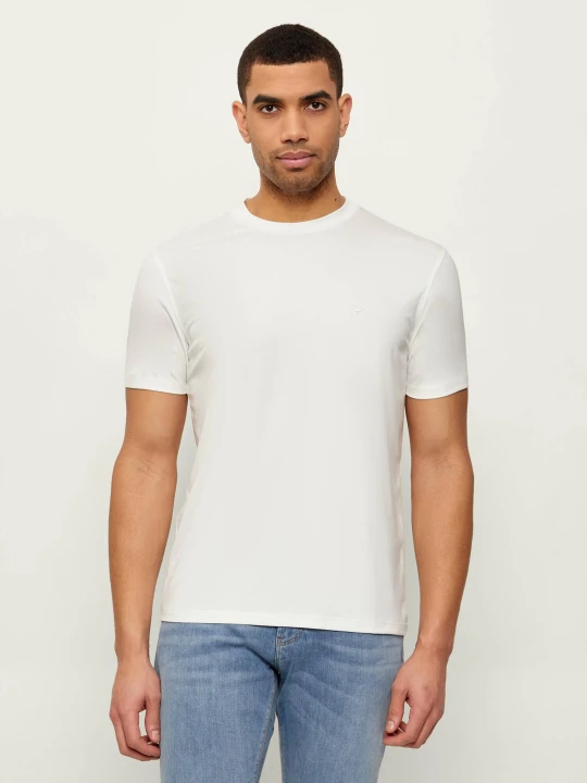 Zdjęcie produktu Emporio Armani T-shirt | Slim Fit | z dodatkiem jedwabiu biały