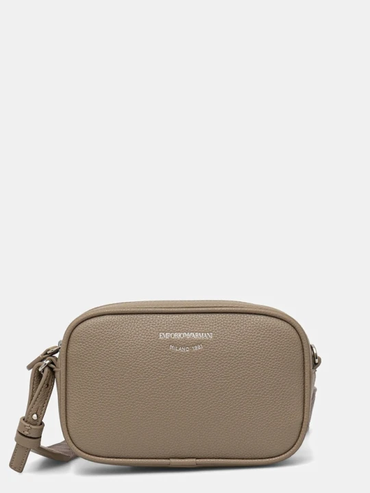 Zdjęcie produktu Emporio Armani torebka crossbody damska z imitacji skóry brązowy