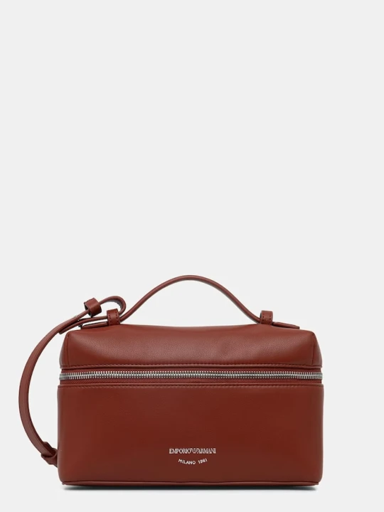Zdjęcie produktu Emporio Armani torebka crossbody damska skórzana bordowy