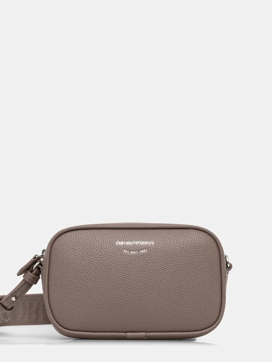 Zdjęcie produktu Emporio Armani torebka crossbody damska z imitacji skóry brązowy