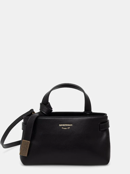 Zdjęcie produktu Emporio Armani torebka skórzana czarny