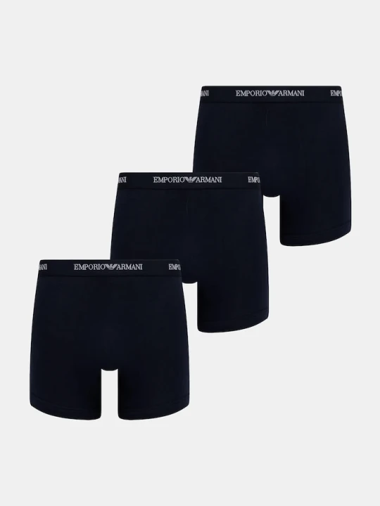 Zdjęcie produktu Emporio Armani Underwear bokserki męskie z bawełną 3-pack granatowy