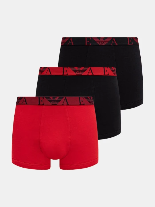 Zdjęcie produktu Emporio Armani Underwear bokserki dopasowane męskie bawełniane z elastanem 3-pack czarny