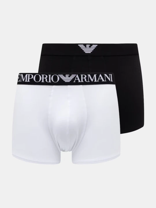 Zdjęcie produktu Emporio Armani Underwear bokserki dopasowane męskie bawełniane z elastanem czarny