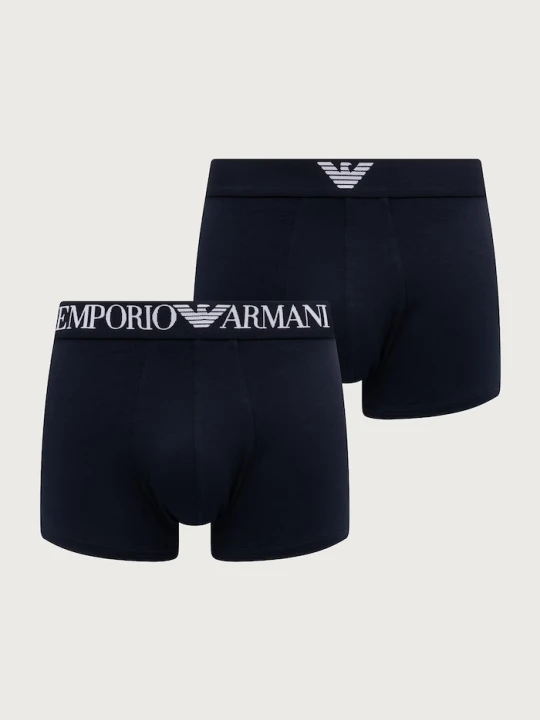 Zdjęcie produktu Emporio Armani Underwear bokserki dopasowane męskie bawełniane z elastanem granatowy