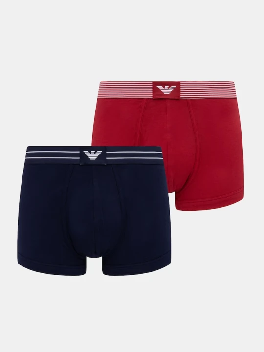 Zdjęcie produktu Emporio Armani Underwear bokserki męskie bawełniane z elastanem 2-pack czerwony
