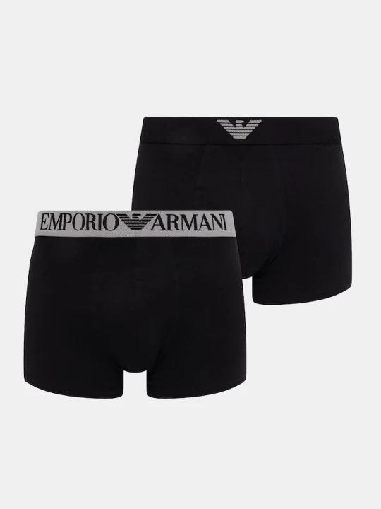 Zdjęcie produktu Emporio Armani Underwear bokserki męskie bawełniane z elastanem 2-pack czarny