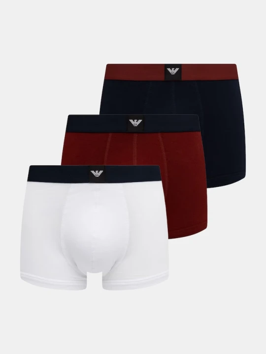 Zdjęcie produktu Emporio Armani Underwear bokserki męskie bawełniane z elastanem 3-pack biały