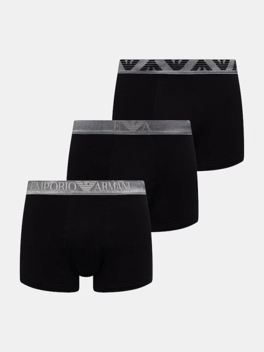Zdjęcie produktu Emporio Armani Underwear bokserki męskie z bawełną 3-pack czarny