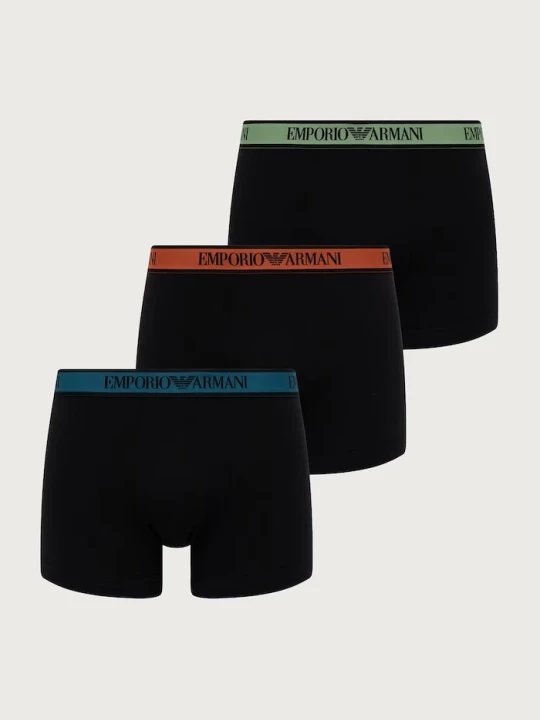Zdjęcie produktu Emporio Armani Underwear bokserki męskie z bawełną 3-pack czarny