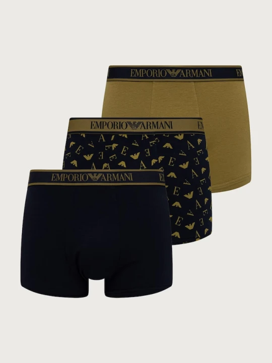 Zdjęcie produktu Emporio Armani Underwear bokserki męskie z bawełną 3-pack granatowy