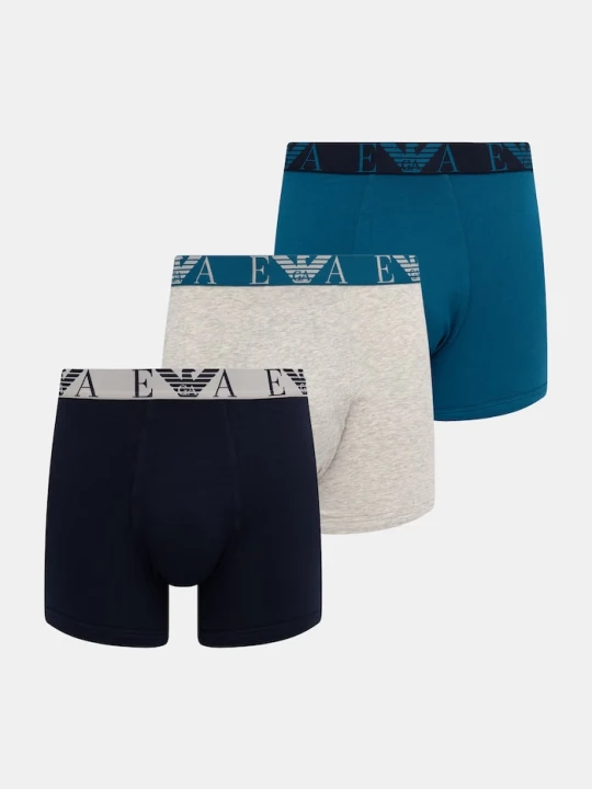 Zdjęcie produktu Emporio Armani Underwear bokserki męskie z bawełną 3-pack szary