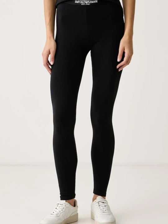 Zdjęcie produktu Emporio Armani Underwear legginsy lounge damskie bawełniane z elastanem czarny