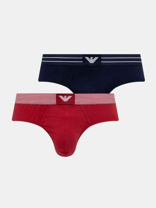 Zdjęcie produktu Emporio Armani Underwear slipy męskie bawełniane z elastanem 2-pack czerwony