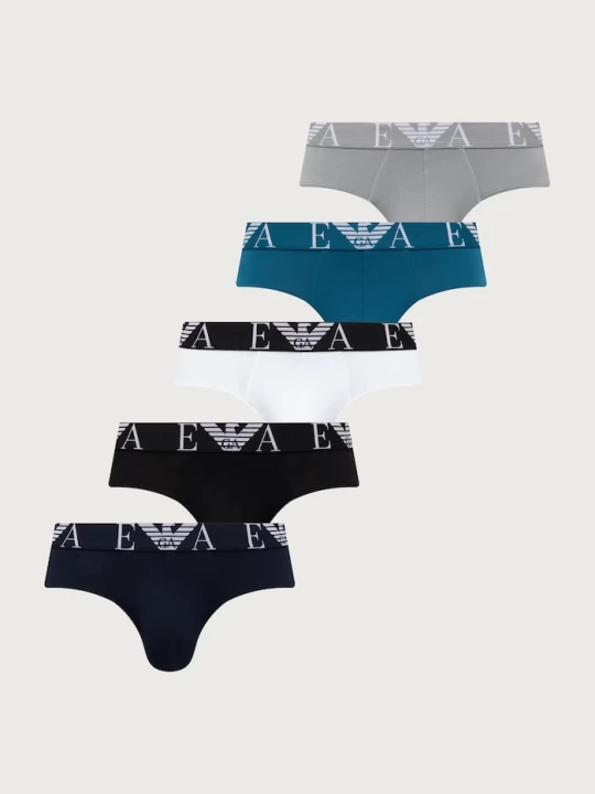 Zdjęcie produktu Emporio Armani Underwear slipy męskie bawełniane z elastanem 5-pack czarny