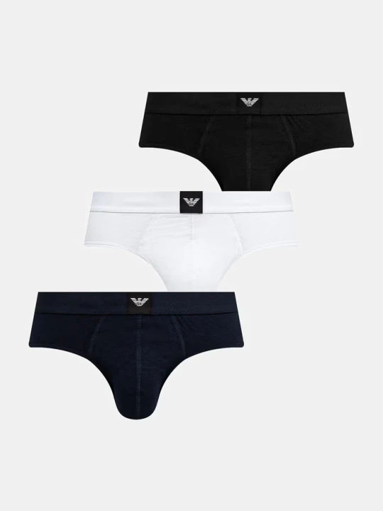 Zdjęcie produktu Emporio Armani Underwear slipy męskie z bawełną 3-pack czarny
