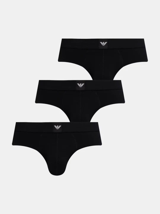 Zdjęcie produktu Emporio Armani Underwear slipy męskie z bawełną 3-pack czarny