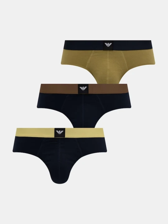 Zdjęcie produktu Emporio Armani Underwear slipy męskie z bawełną 3-pack granatowy