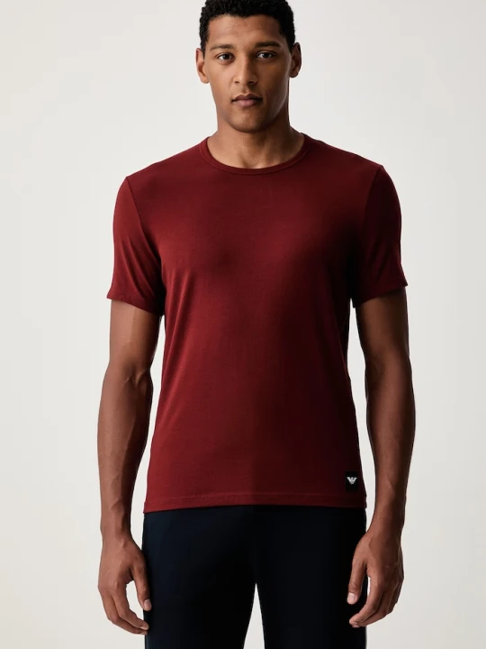 Zdjęcie produktu Emporio Armani Underwear T-shirt męski bawełniany z elastanem 2-pack granatowy