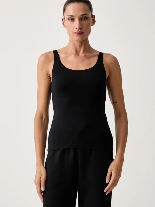 Zdjęcie produktu Emporio Armani Underwear top lounge damski bawełniany z elastanem czarny