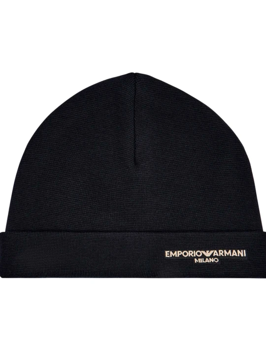 Zdjęcie produktu Emporio Armani Wełniana czapka granatowy