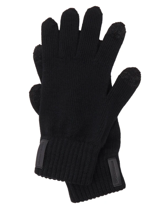 Zdjęcie produktu Emporio Armani Wełniane rękawiczki MAN'' GLOVES czarny