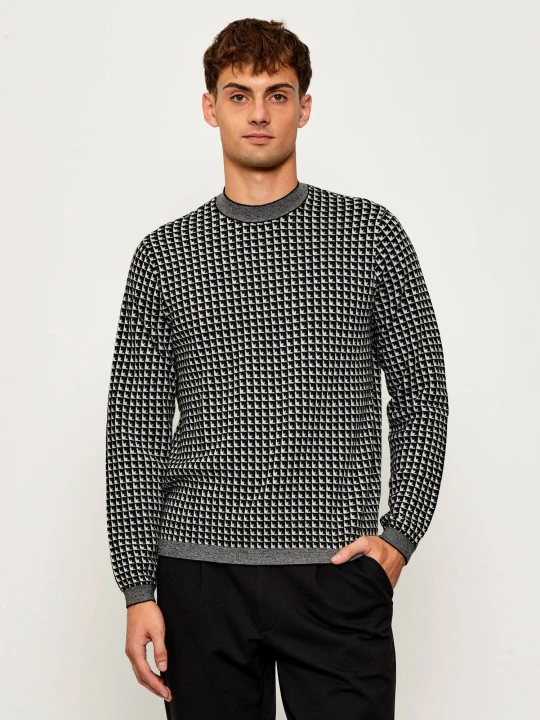 Zdjęcie produktu Emporio Armani Wełniany sweter | Regular Fit czarny