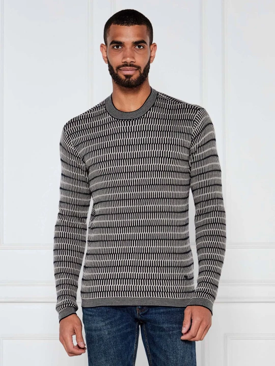Zdjęcie produktu Emporio Armani Wełniany sweter | Regular Fit czarny