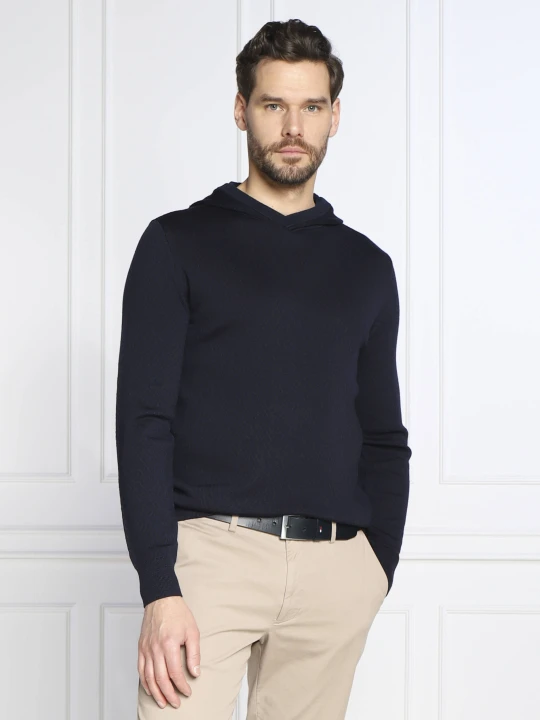 Zdjęcie produktu Emporio Armani Wełniany sweter | Regular Fit granatowy