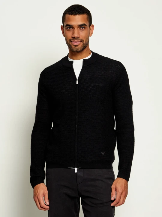 Zdjęcie produktu Emporio Armani Wełniany sweter | Regular Fit czarny