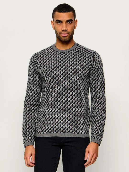 Zdjęcie produktu Emporio Armani Wełniany sweter | Regular Fit granatowy