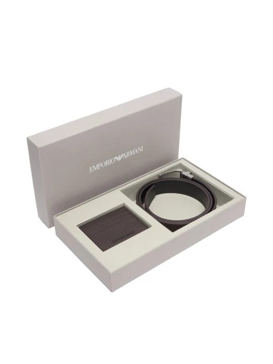 Zdjęcie produktu Emporio Armani Zestaw etui na karty i pasek EM002772 AF13396 Czarny