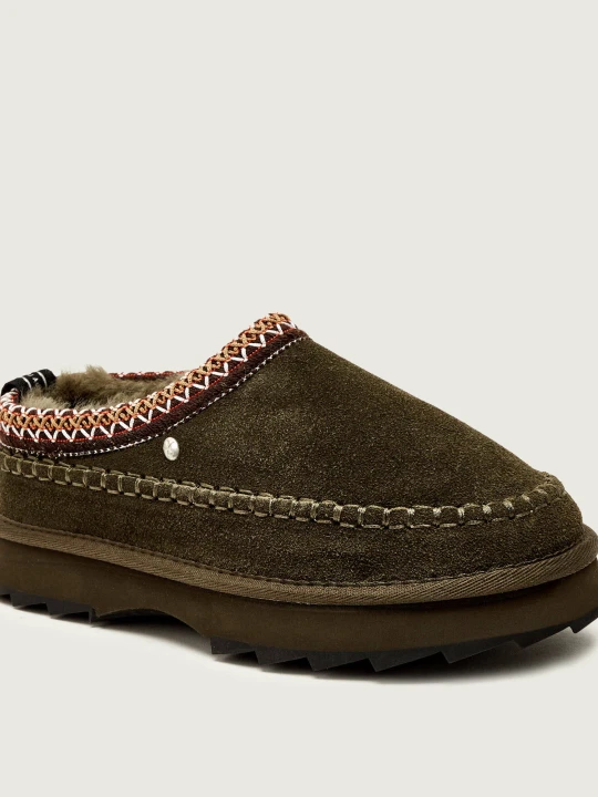 Zdjęcie produktu EMU Australia Mule Sharky Adventure Scuff | z dodatkiem wełny | zamsz oliwkowy