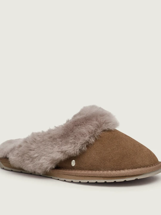 Zdjęcie produktu EMU Australia Ocieplane Obuwie domowe Jolie | shearling | zamsz | z dodatkiem wełny beżowy