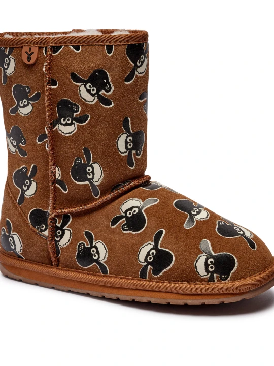 Zdjęcie produktu EMU Australia Skórzane śniegowce Shaun The Sheep Print