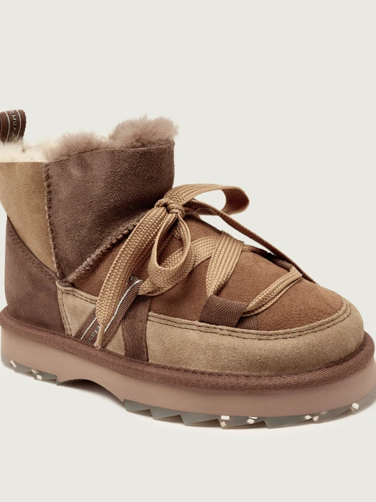 Zdjęcie produktu EMU Australia Śniegowce Blurred Micro Patchwork | shearling | zamsz brązowy
