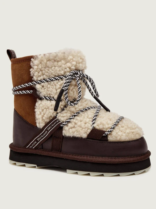 Zdjęcie produktu EMU Australia Śniegowce Blurred Teddy | shearling | skóra brązowy