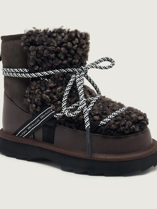 Zdjęcie produktu EMU Australia Śniegowce Blurred Teddy | shearling | skóra | zamsz brązowy