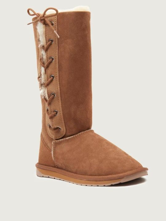 Zdjęcie produktu EMU Australia Śniegowce Platinum Hi Lace | wełna | zamsz brązowy