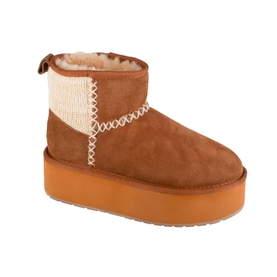 Zdjęcie produktu EMU Australia Stinger Knit Flatform W13143-CHES, Damskie, Brązowe, buty zimowe, skóra zamszowa, rozmiar: 38