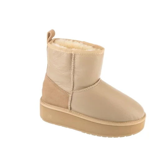 Zdjęcie produktu EMU Australia Stinger Mini Flatform Leather W13189-SAND, Damskie, Czerwone, buty zimowe, skóra zamszowa, rozmiar: 37