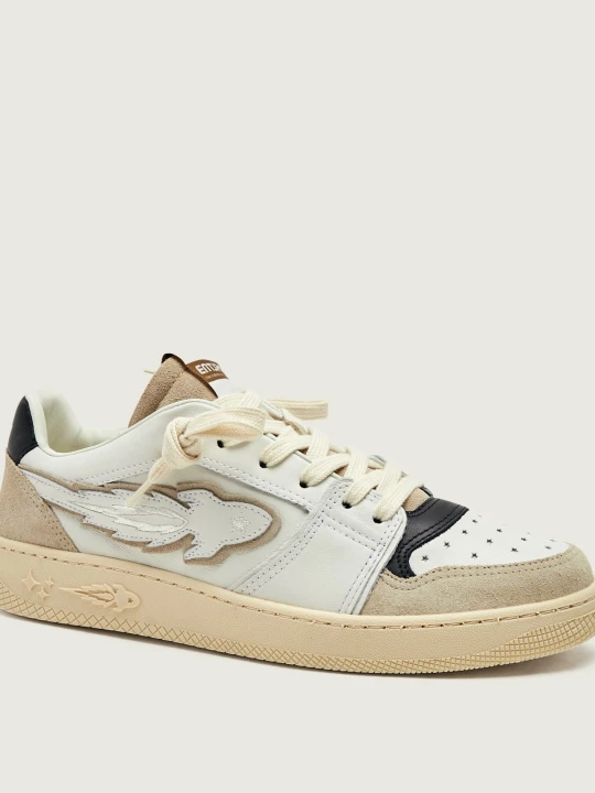 Zdjęcie produktu Enterprise Japan Skórzane sneakersy Egg Rocket 1 | zamsz beżowy