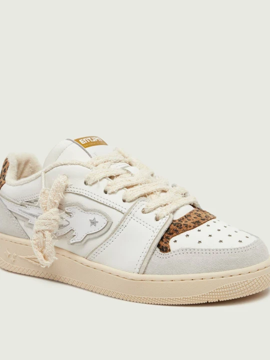 Zdjęcie produktu Enterprise Japan Skórzane sneakersy EGG ROCKET 3 | zamsz biały