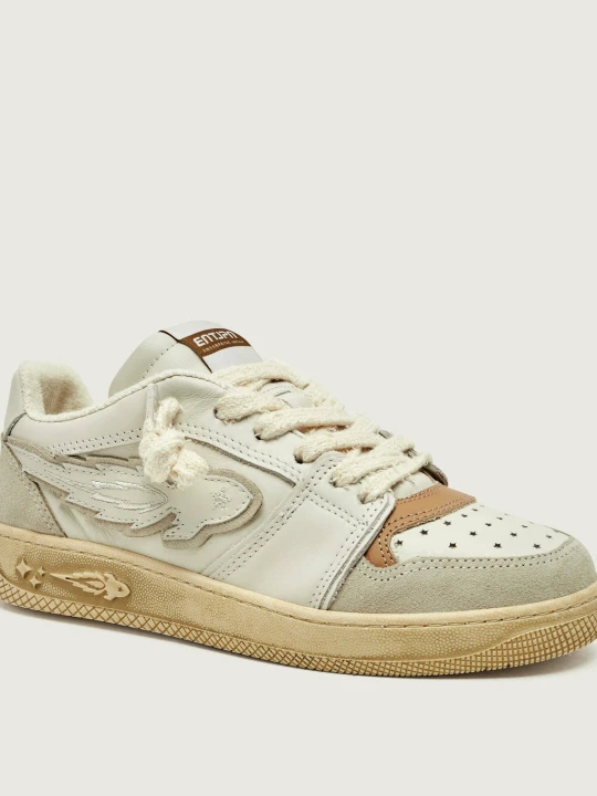 Zdjęcie produktu Enterprise Japan Skórzane sneakersy EGG ROCKET 3 | zamsz beżowy