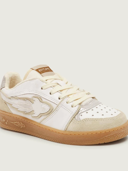 Zdjęcie produktu Enterprise Japan Skórzane sneakersy EGG ROCKET 4 | zamsz biały
